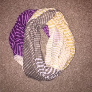Striped infinity scarf