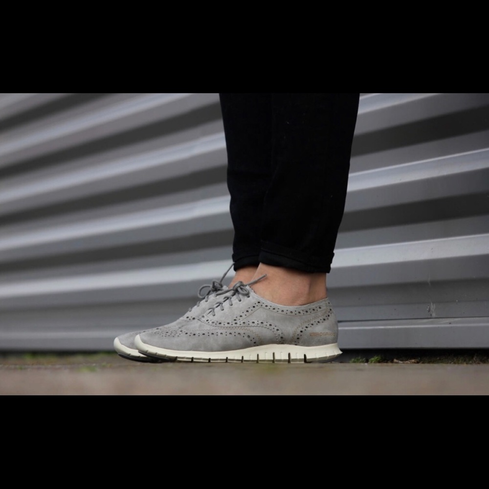 Cole Haan ZeroGrand Suede Wingtip Oxfords
