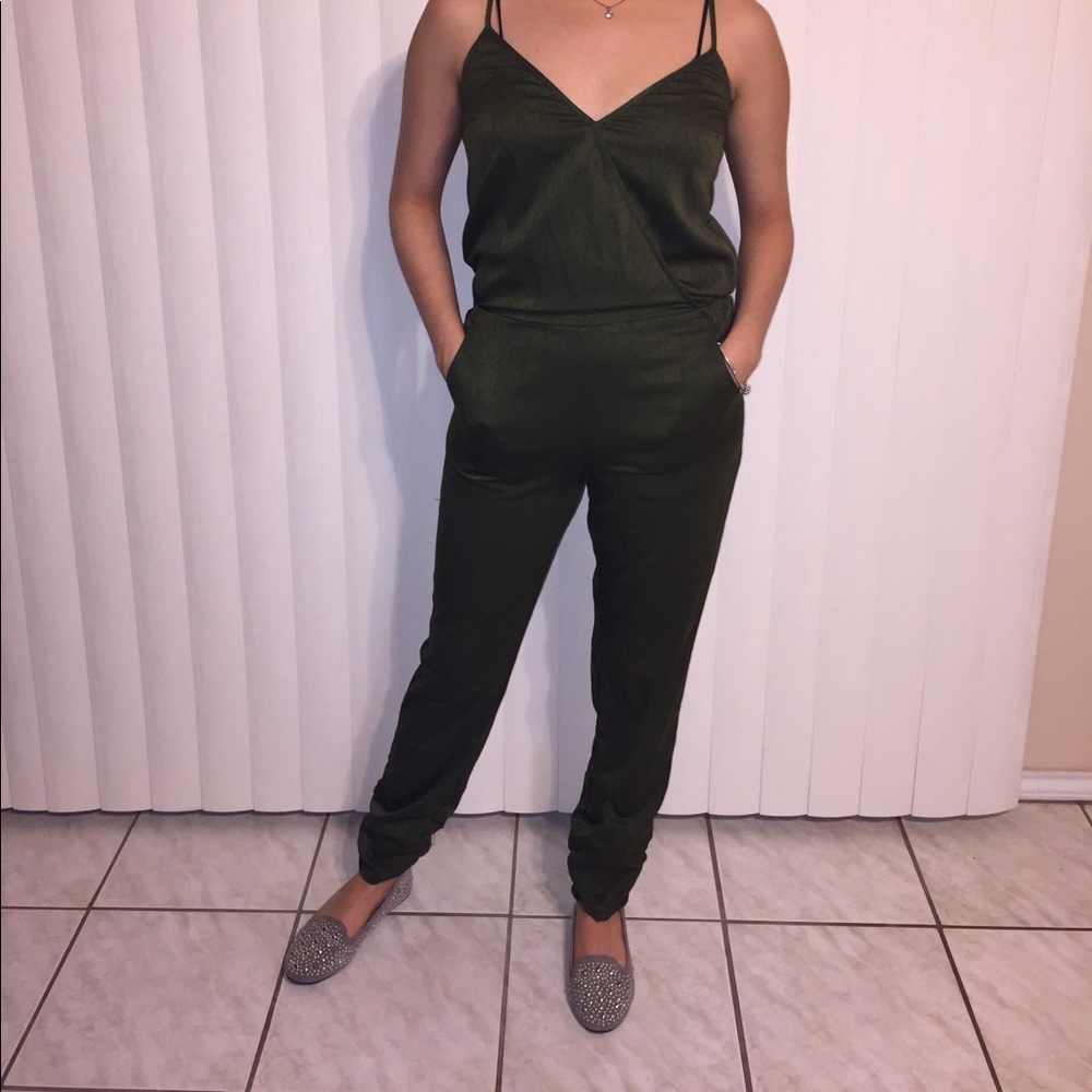Army green jumpsuit