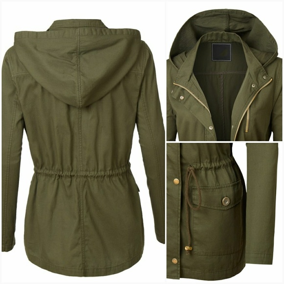 Olive Utility Jacket - Picture 2 of 4