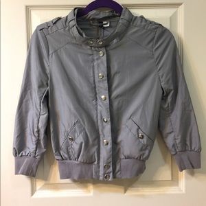 Light gray bomber jacket