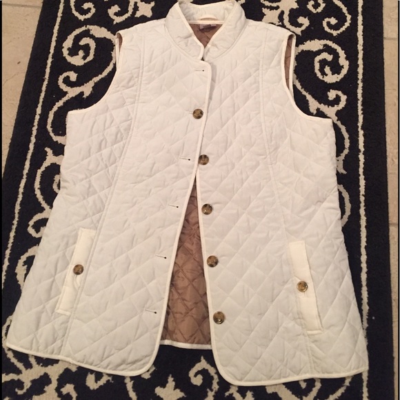 J. Jill military cut soft lightweight ivory quilt - Picture 1 of 6