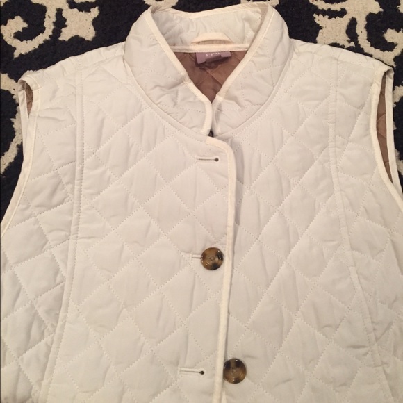 J. Jill military cut soft lightweight ivory quilt - Picture 2 of 6