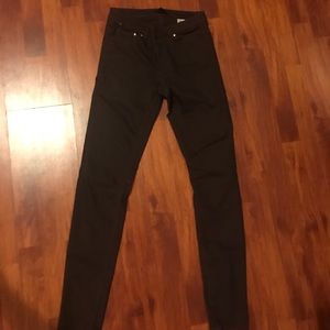 Dark plum skinny jeans!