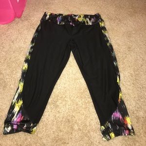 Colorful cropped workout pants