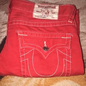 Red true religion jeans