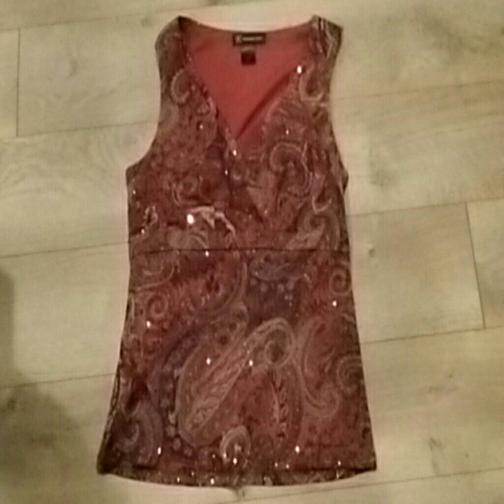 Tank top Blouse with Sequences