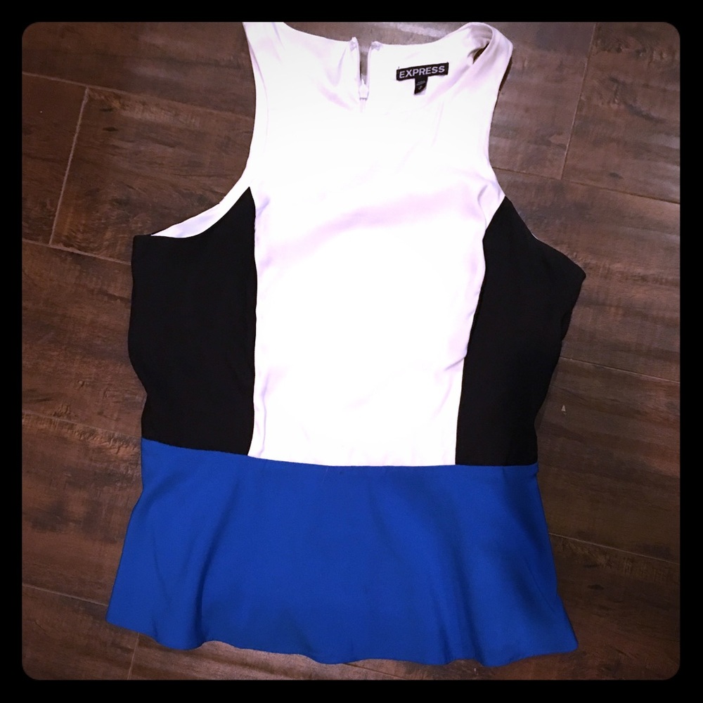 Express colorblock peplum