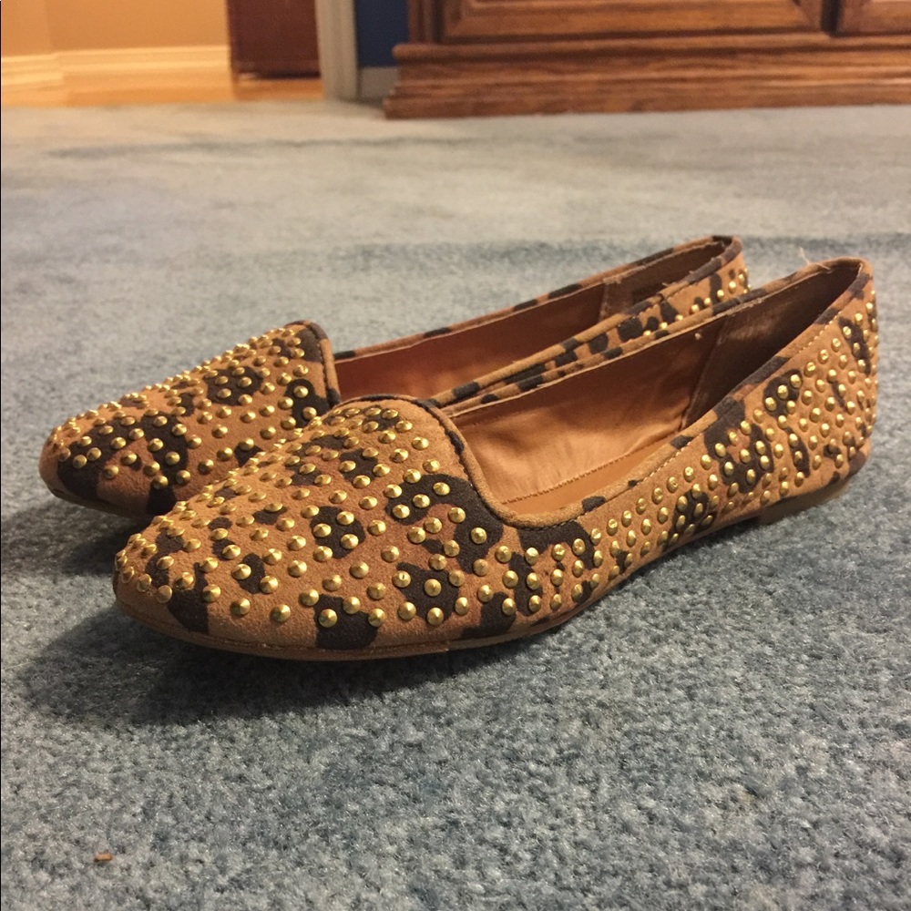 Madden girl leopard studded flats