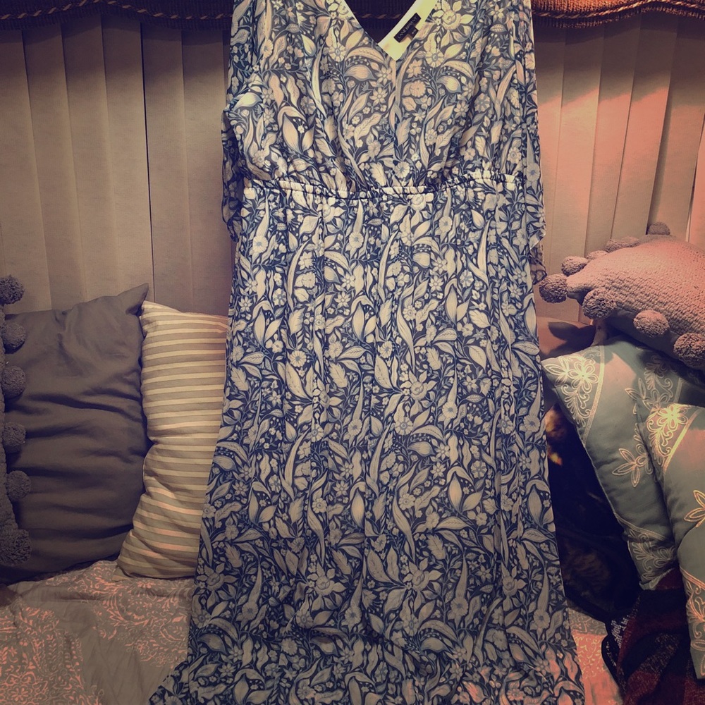 Shear! Floral Lane Bryant dress!