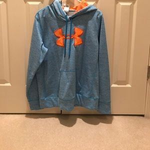 Blue and orange under armor hoodie