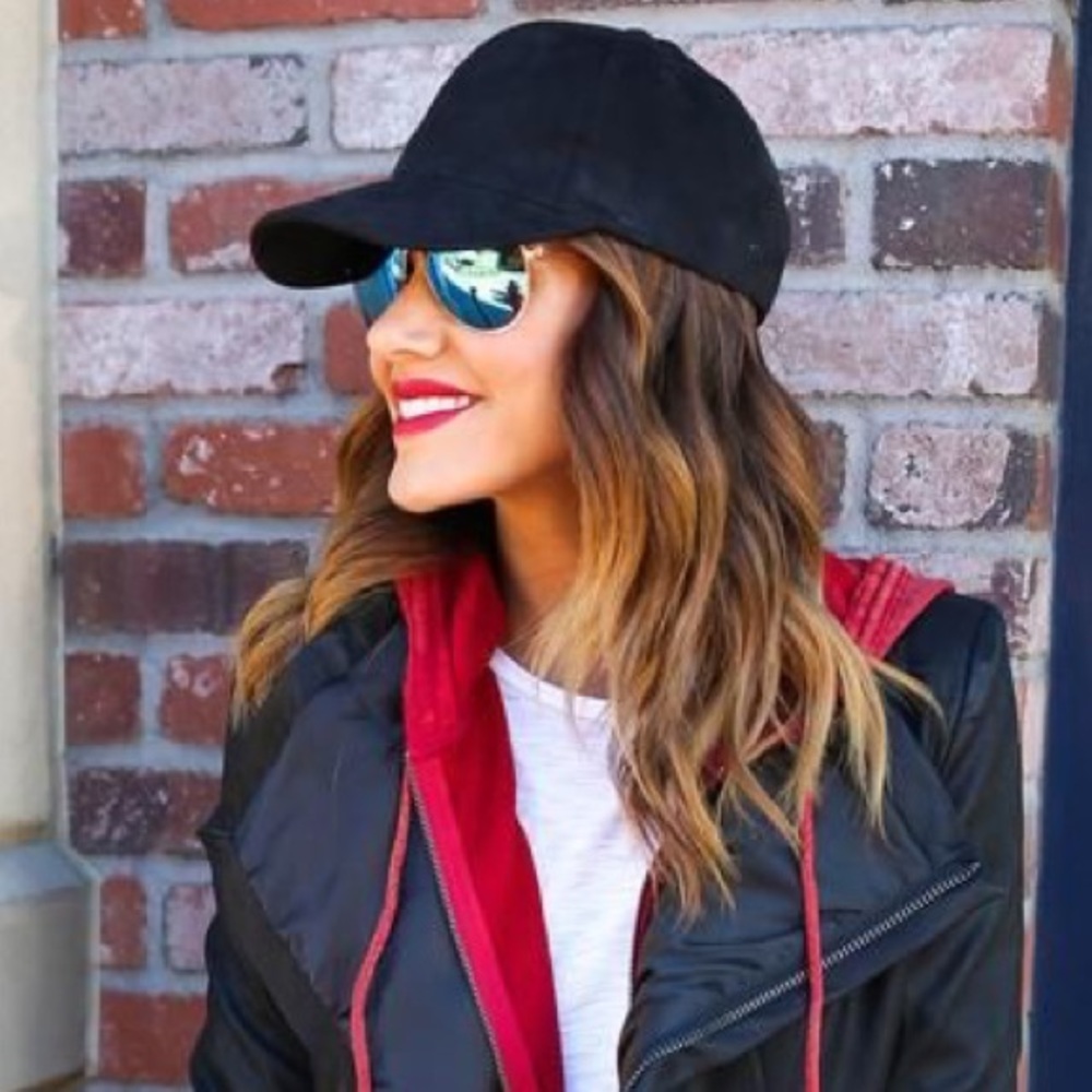 Black Suede Baseball Cap