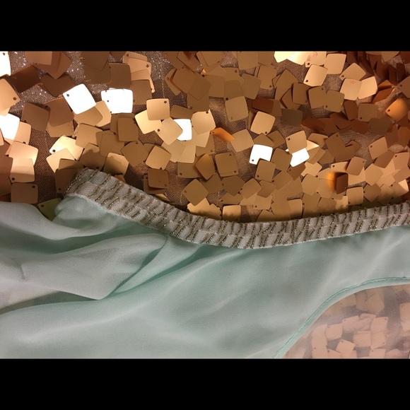 Tiffany blue shear blouse - Picture 2 of 4