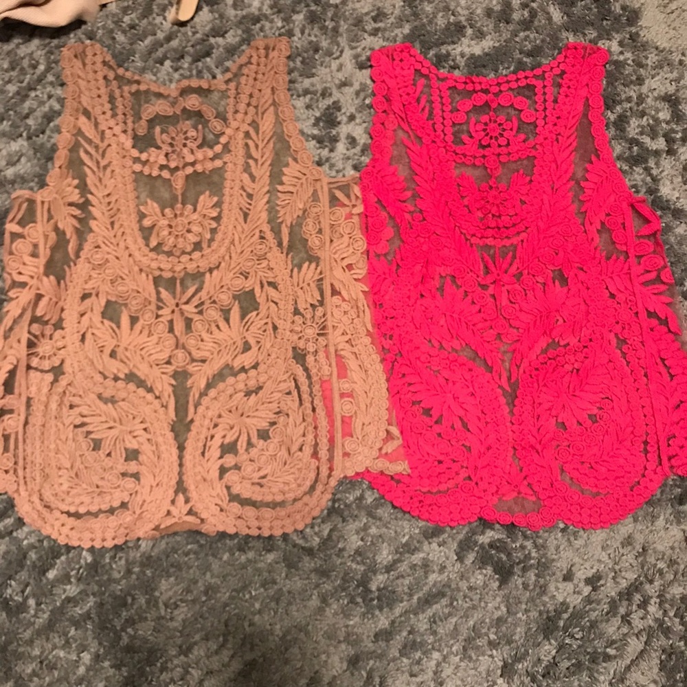 2 top see through/ cover up