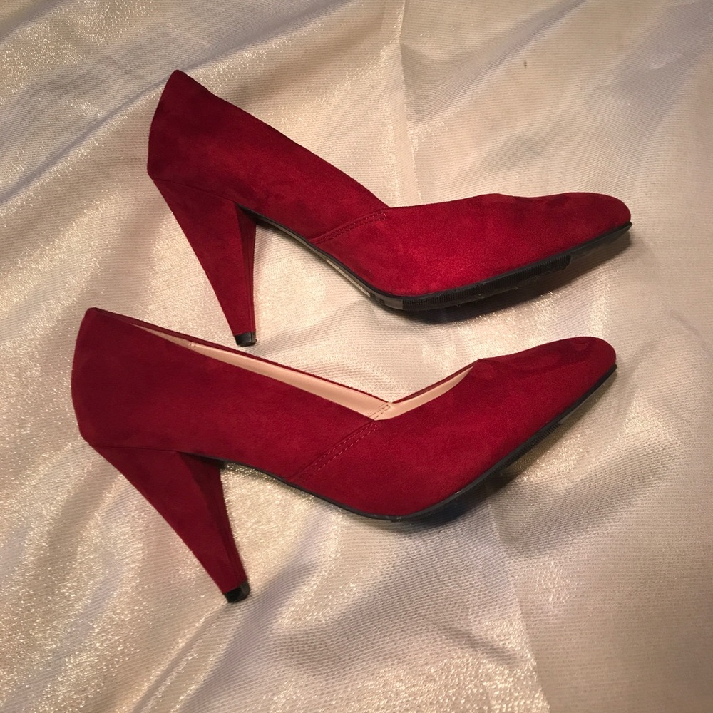 Burgundy Suede 4in" heel