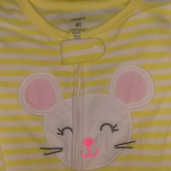 ♡NWT Set 2 Girls Carter's Fleece Pajamas 4t Soft ♡ - Picture 4 of 8