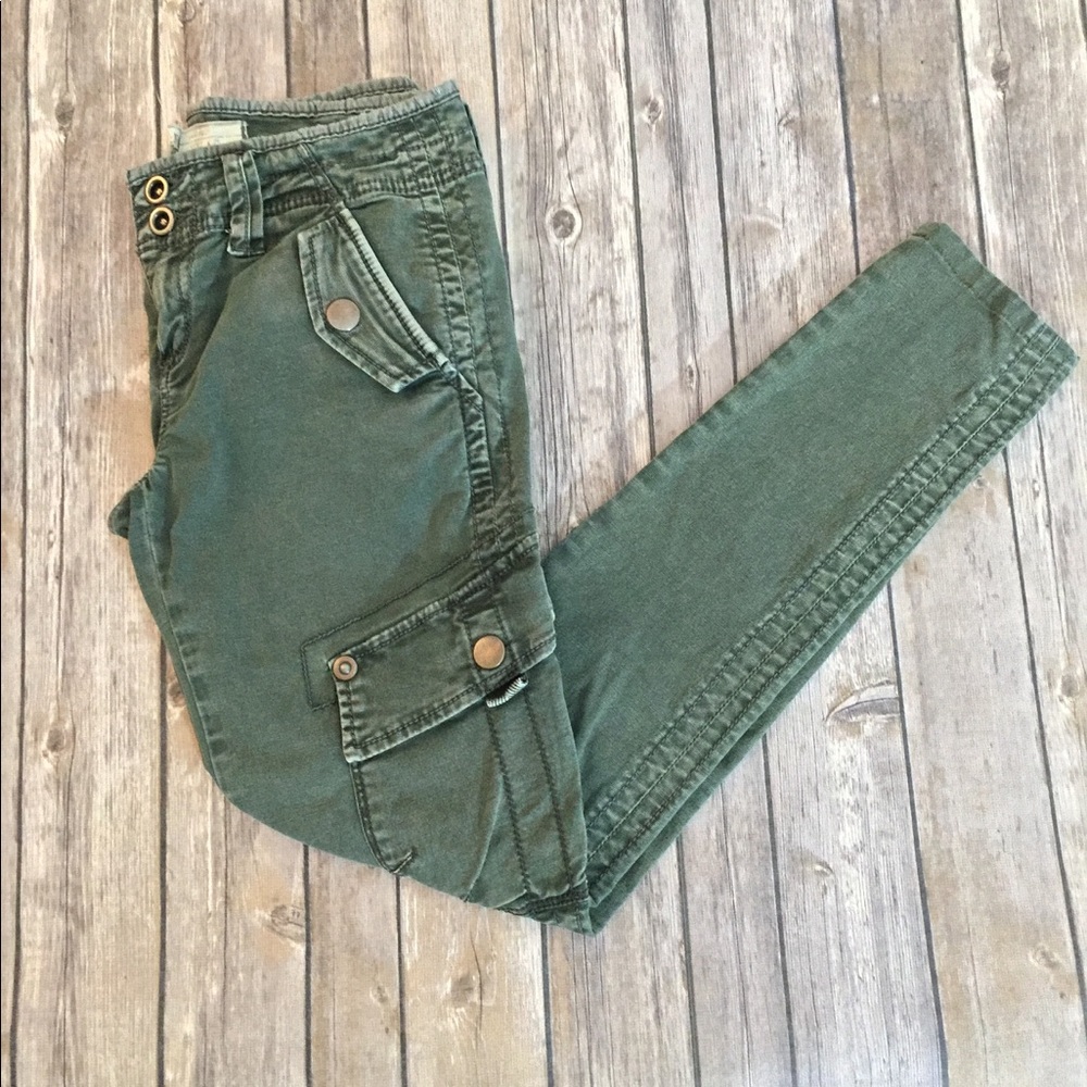 Free People- Skinny Army Green Skinny Pant