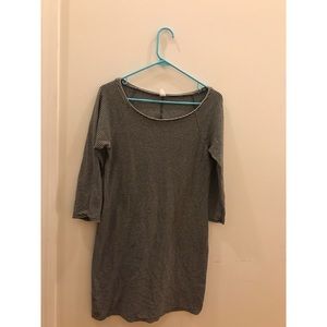 Navy and white striped Cotton Sweater Dress