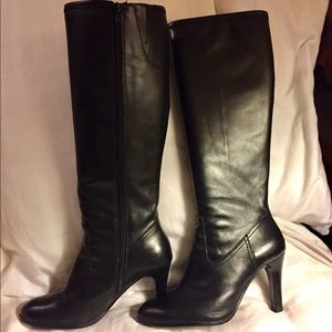 Ralph Lauren black leather high heel boots Ralph Lauren black leather high heel boots