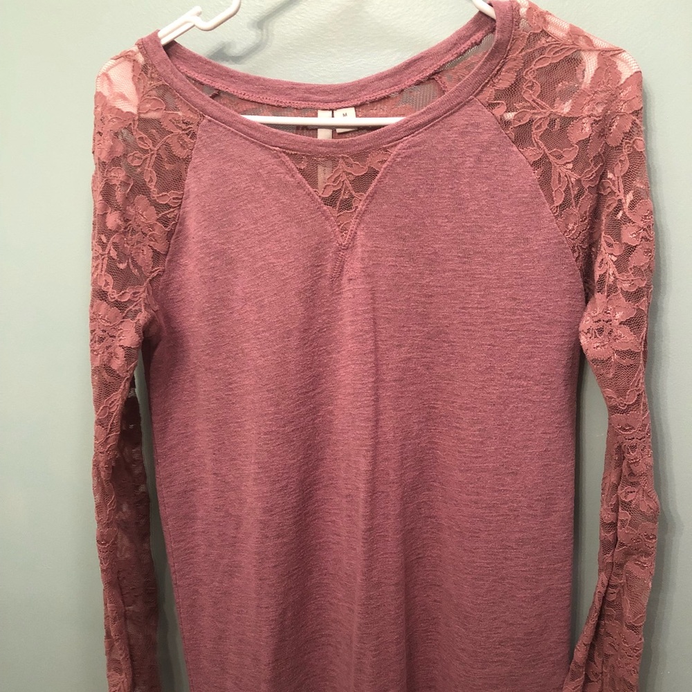 LC by Lauren Conrad Dusty Rose Pink Top