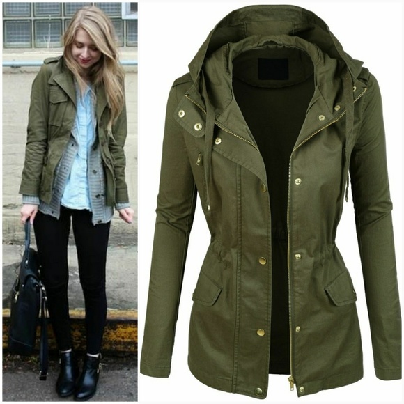 Olive Utility Jacket - Picture 3 of 7