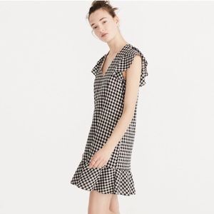 Madewell gingham drop waist dress