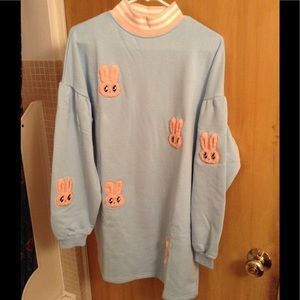 Lazy Oaf x Esther Loves You Bunny Sweater RARE