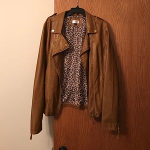 Tall vegan leather jacket
