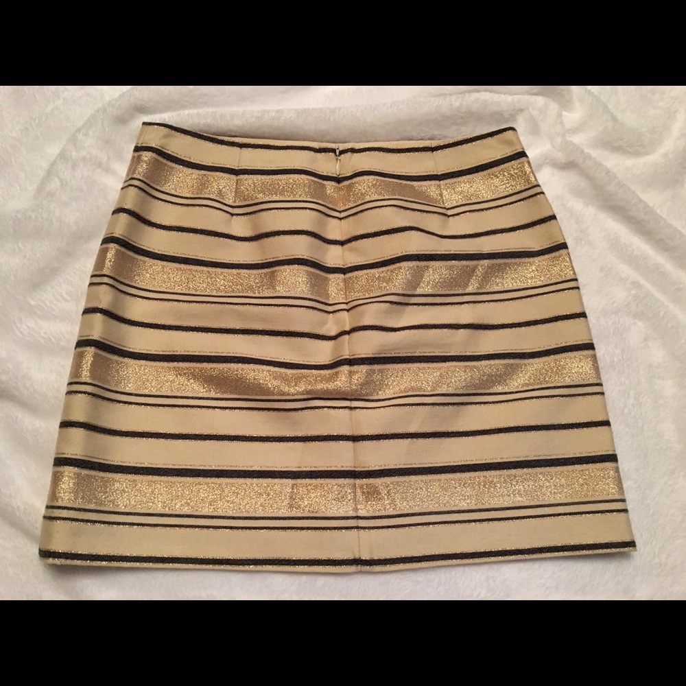 J.Crew Ivory Bold Stripped Mini Skirt Women's 0