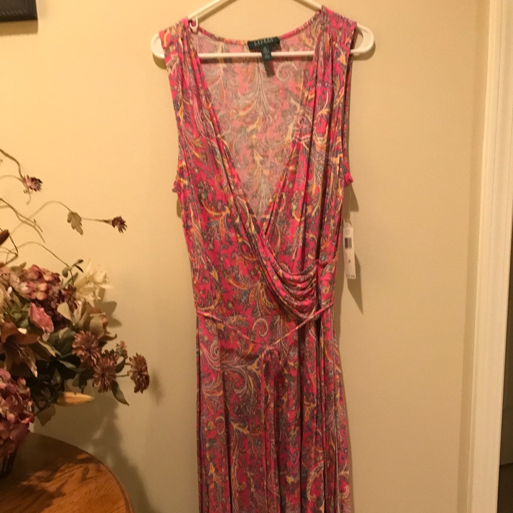 Pink paisley Lauren sun dress
