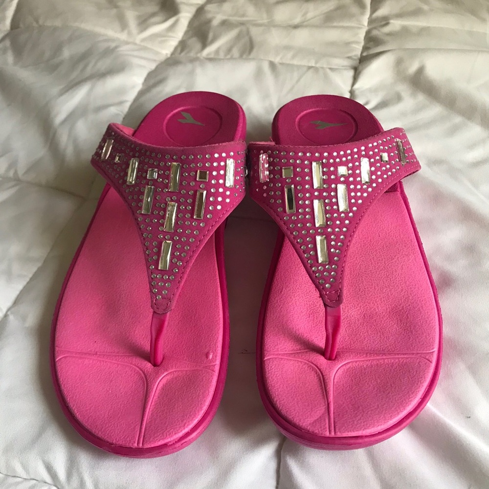 Pink flip flops