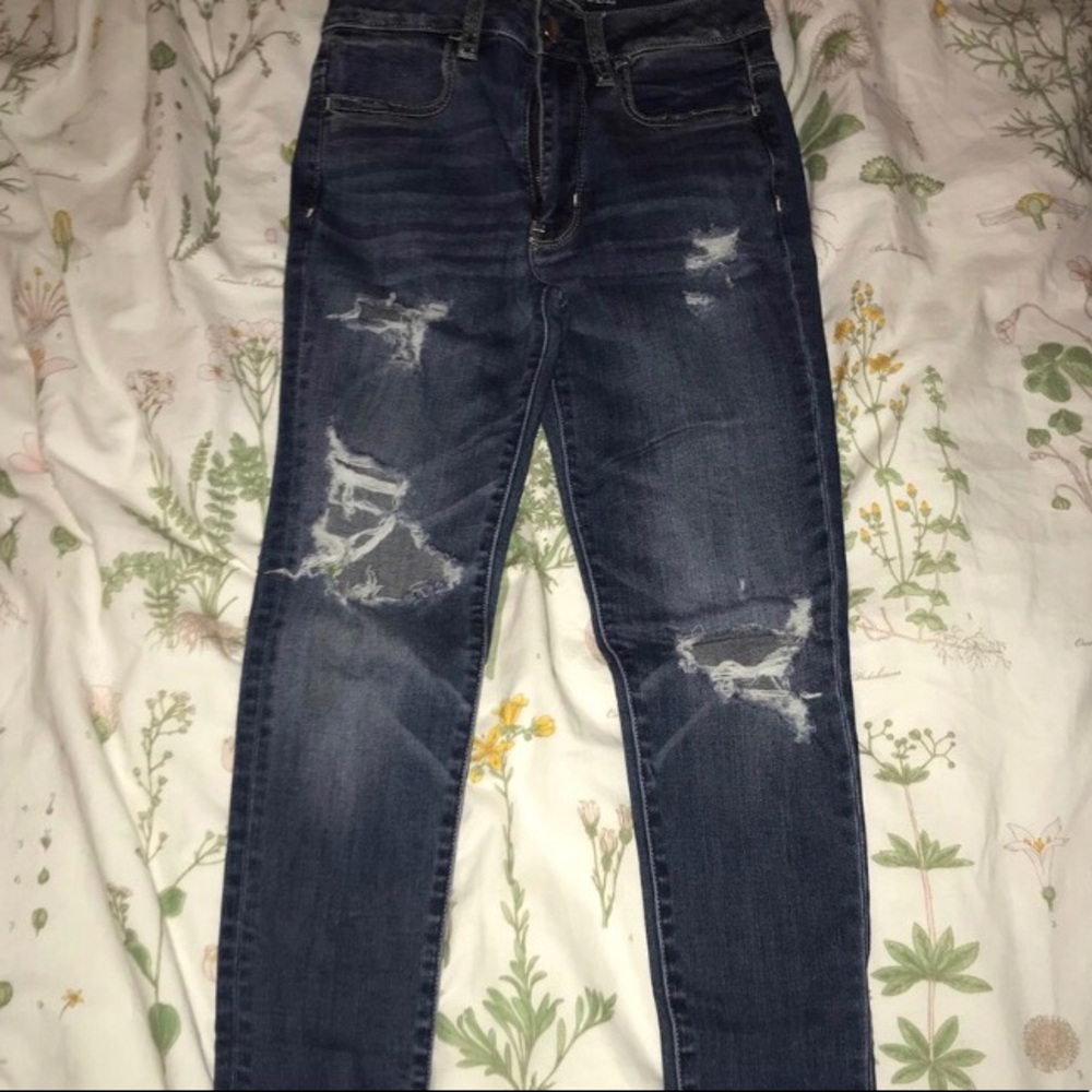 american eagle high rise skinny jeans