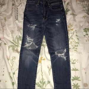 american eagle high rise skinny jeans