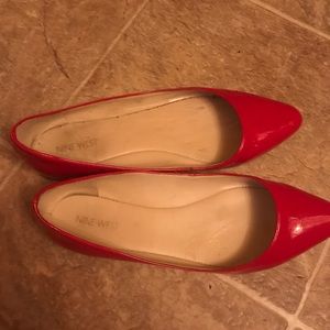 Nine West red patent leather flats