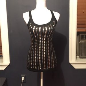 Black top w silver details