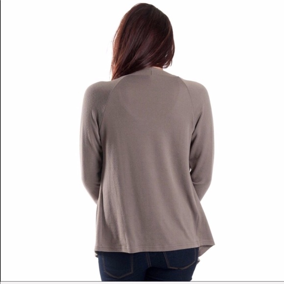🆕 Taupe: Claire Waterfall Sweater - Picture 2 of 2