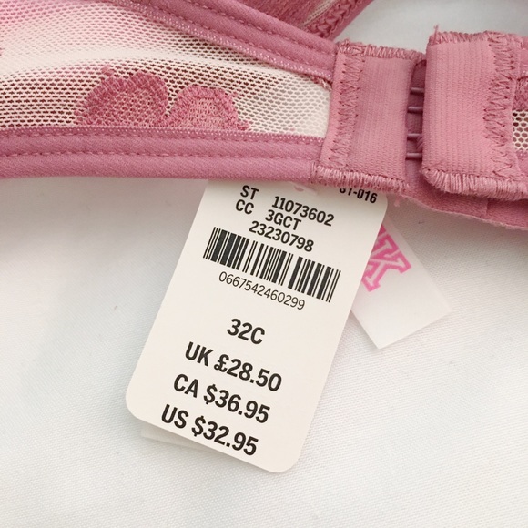 NWT Victoria's Secret PINK Hibiscus Lace Cage Back Bra - Picture 7 of 7