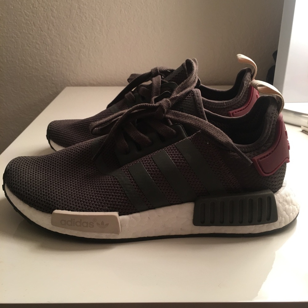 ADIDAS NMD OLIVE MAROON WOMEN SIZE 7