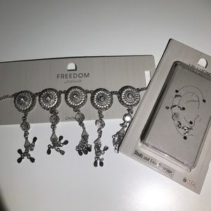 Statement chocker and earrings topshop
