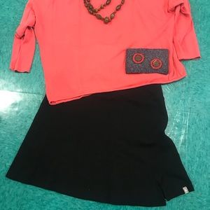 Smartwool black knit skirt