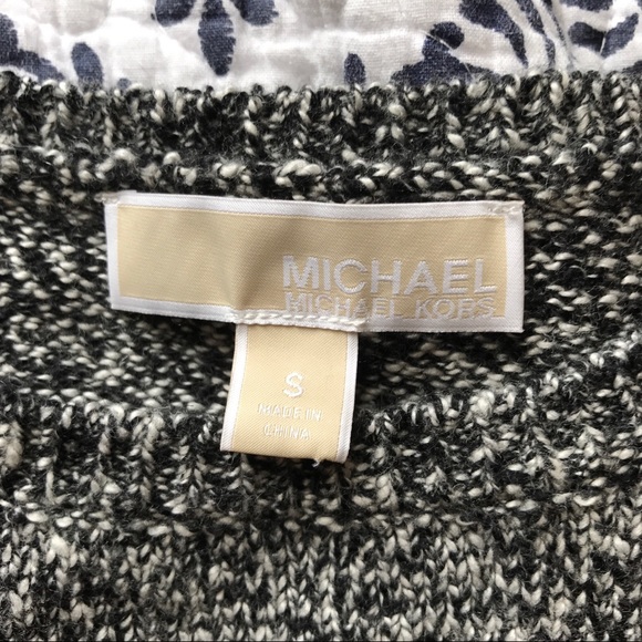 NWOT Michael Kors Black & White Sweater w/ Zipper - Picture 4 of 8