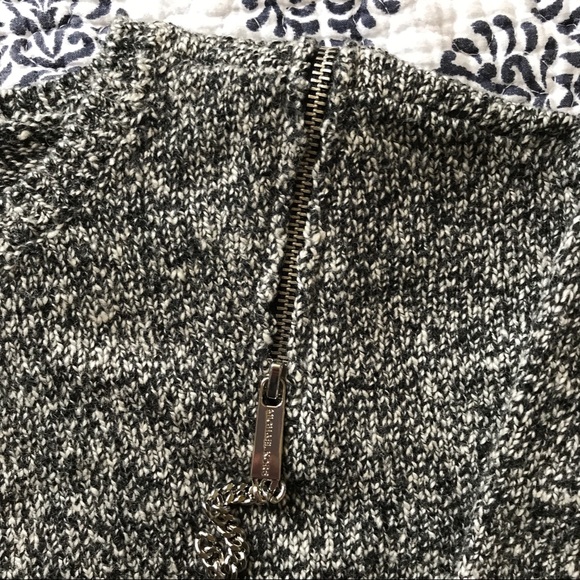 NWOT Michael Kors Black & White Sweater w/ Zipper - Picture 6 of 8