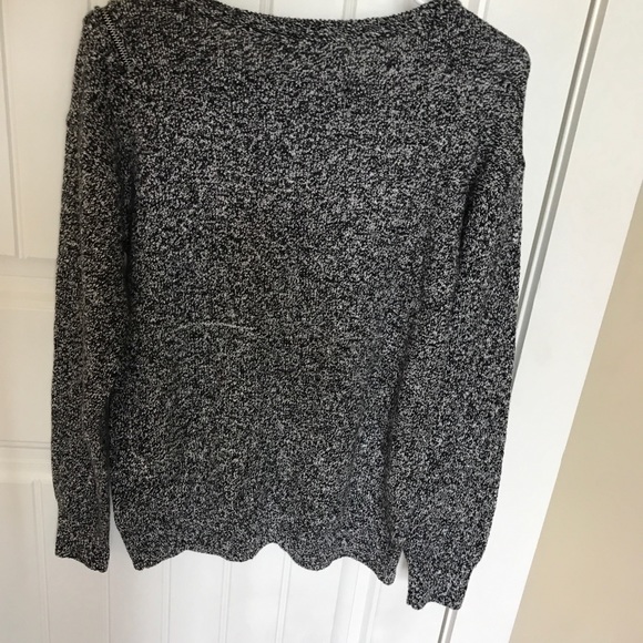 NWOT Michael Kors Black & White Sweater w/ Zipper - Picture 7 of 8