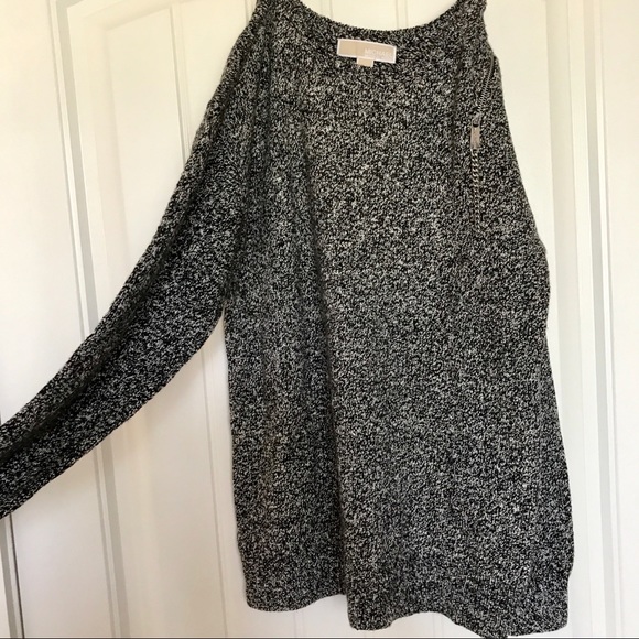 NWOT Michael Kors Black & White Sweater w/ Zipper - Picture 8 of 8