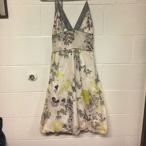 Dress with silver and green accents