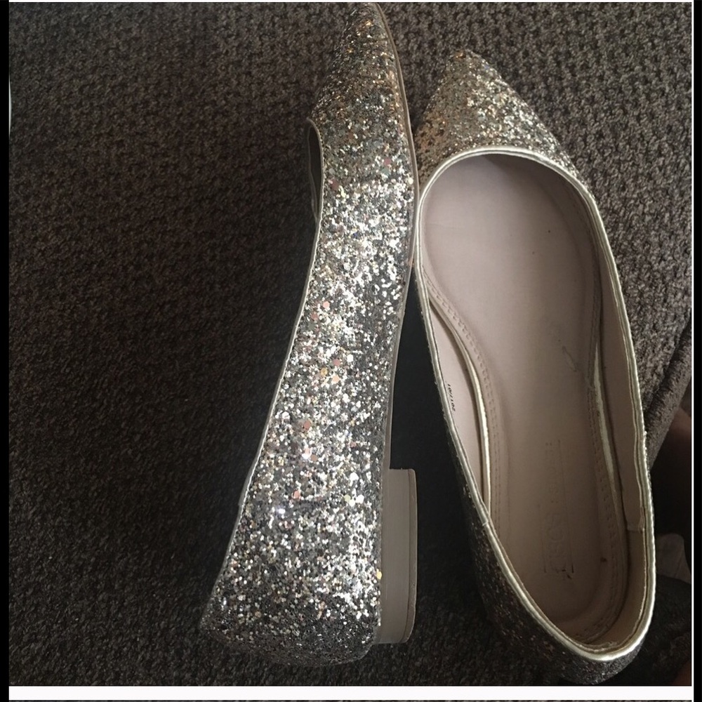Gold Glitter Flats by ASOS