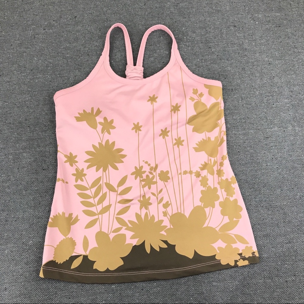 Athleta pavitra yoga racer tank top shelf bra