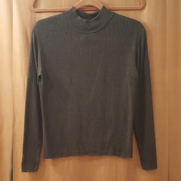 silk mock turtleneck