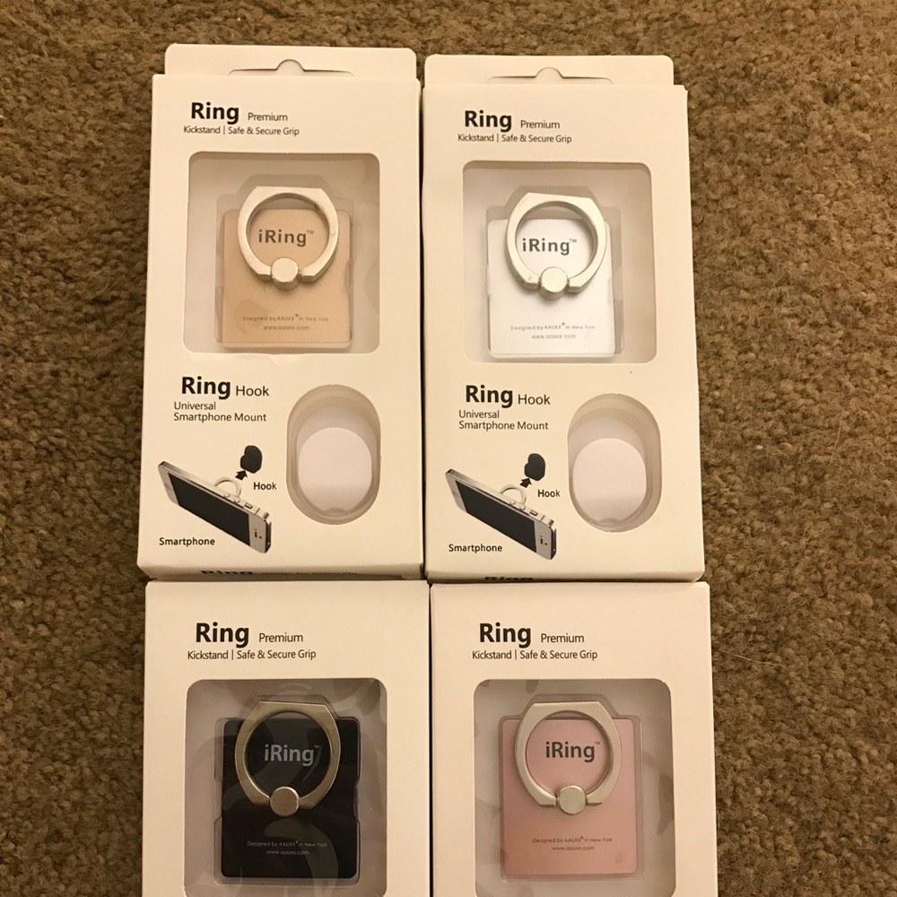 Smart phone ring hook