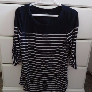 Navy blue stripped 3/4 sleeve